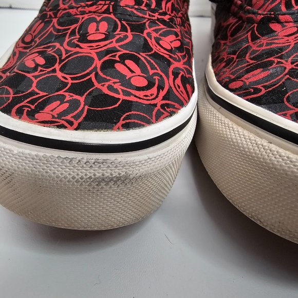 vans x disney mickey mouse shoes black red checkerboard Women 8.5 Men 7 - Picture 5 of 14